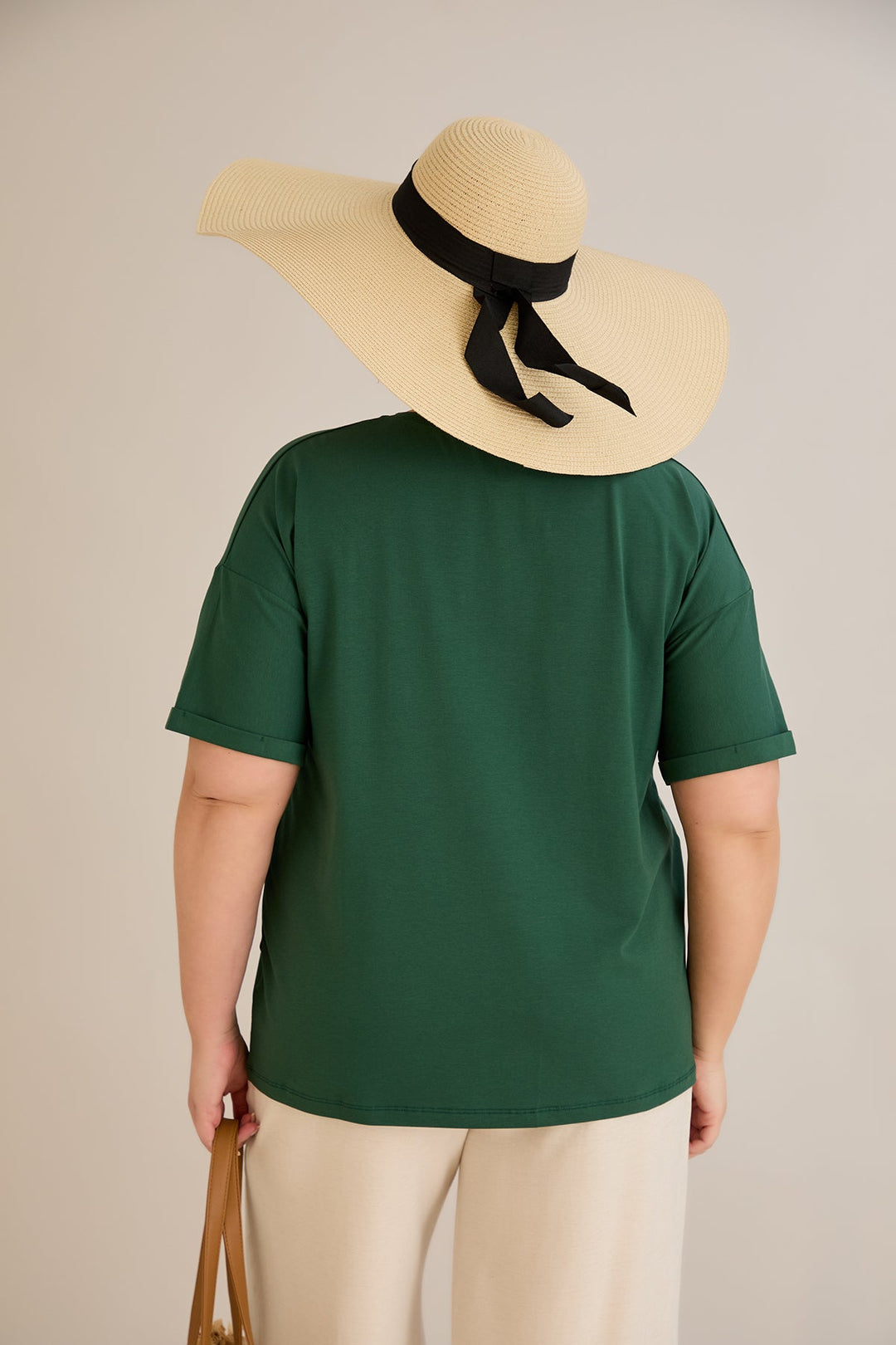 Pametna pamučna majica Klasična - Zelena