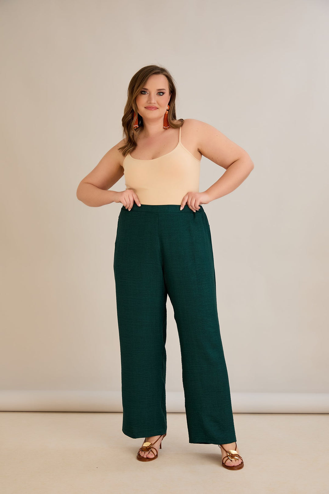 Široke ljetne hlače - Zelena