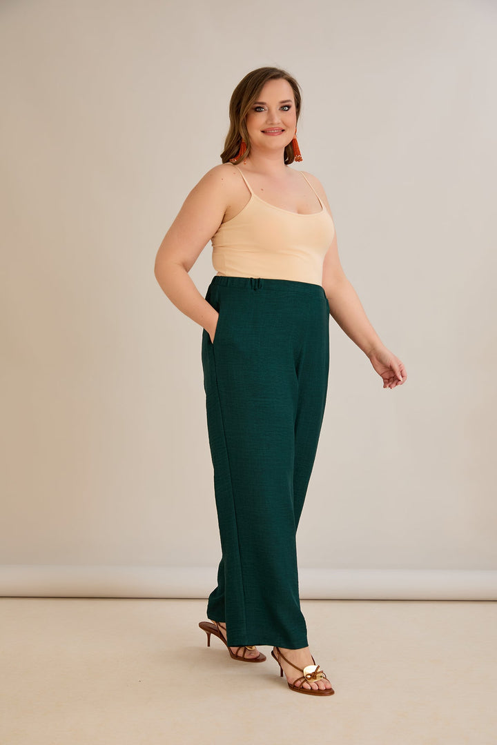 Široke ljetne hlače - Zelena