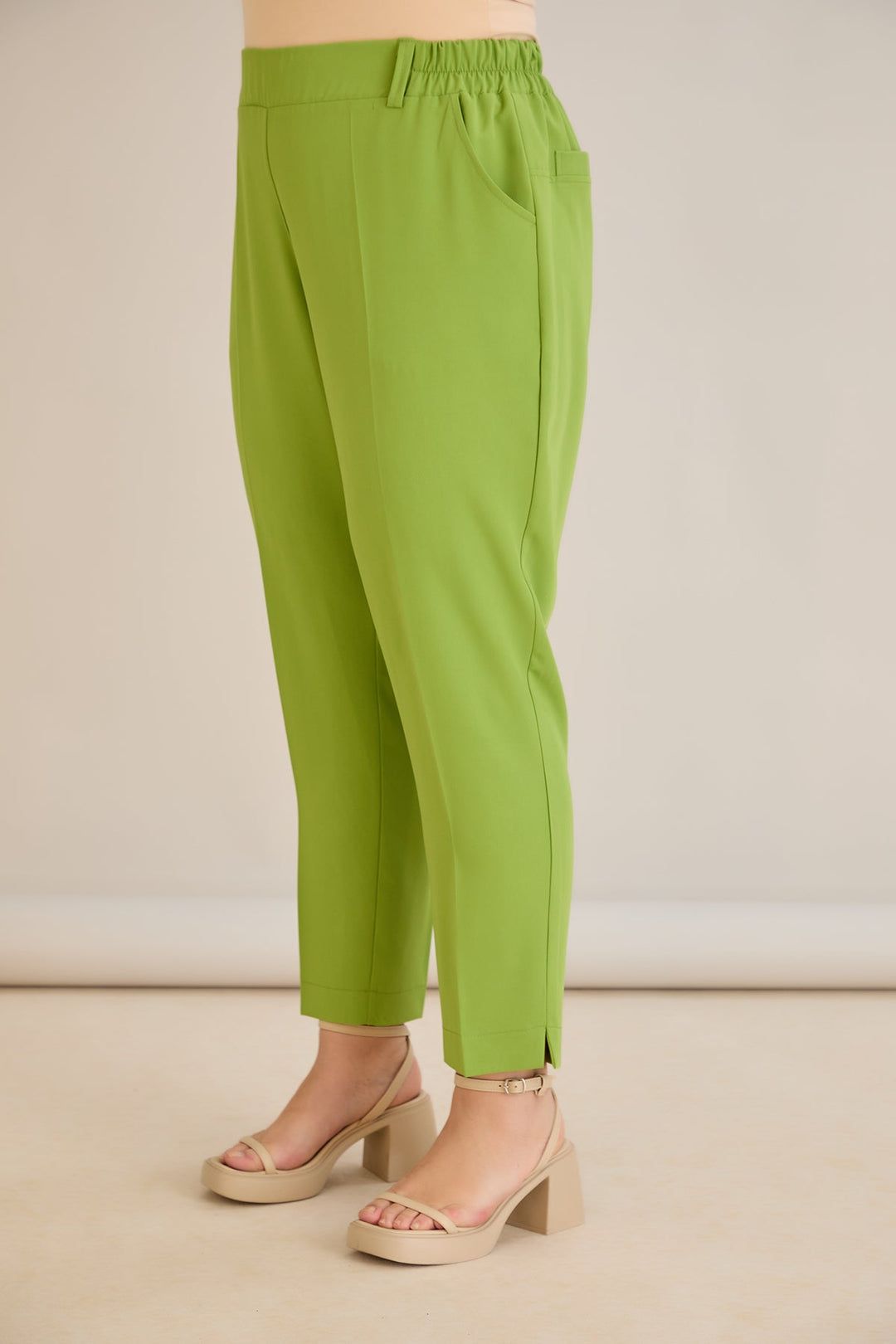 Ljetne elastične hlače - jabuka