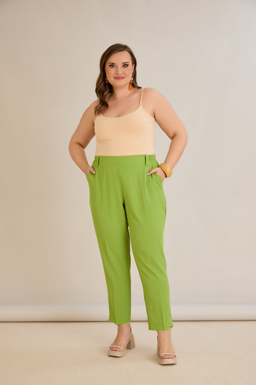 Ljetne elastične hlače - jabuka