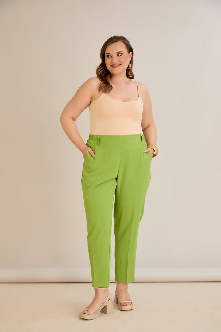 Ljetne elastične hlače - jabuka