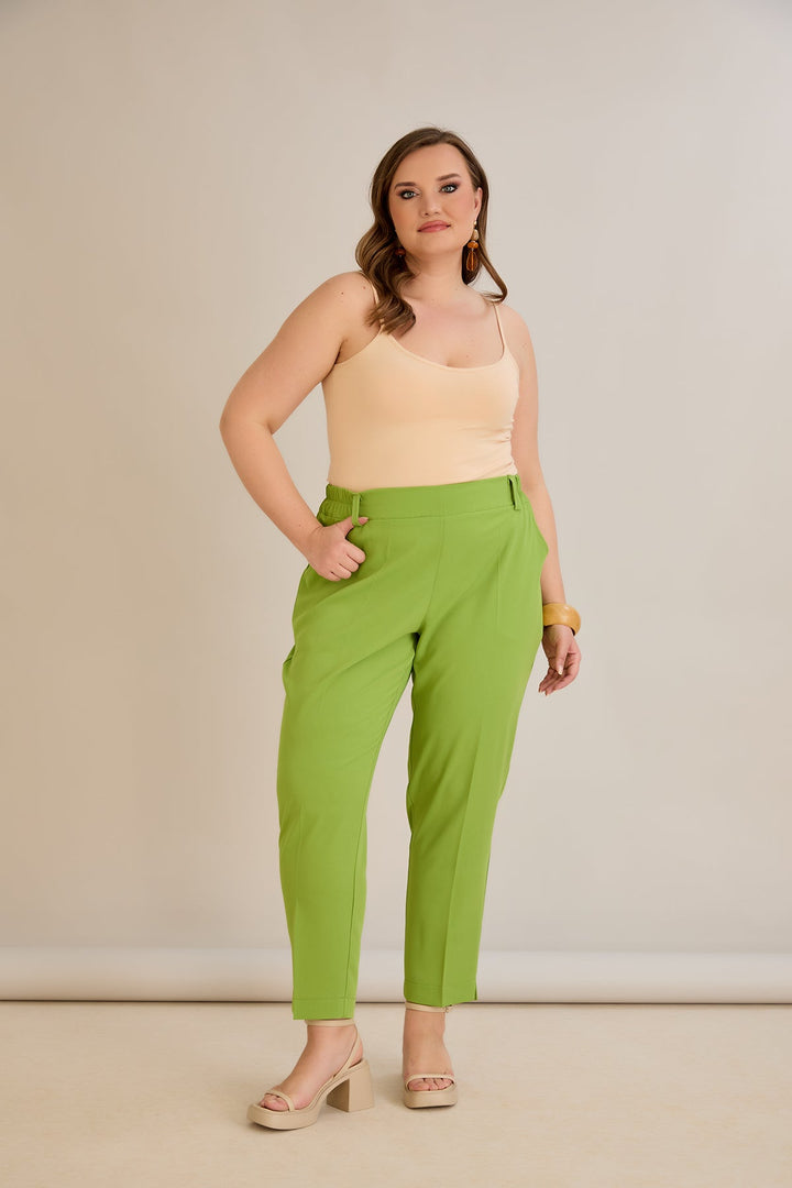 Ljetne elastične hlače - jabuka