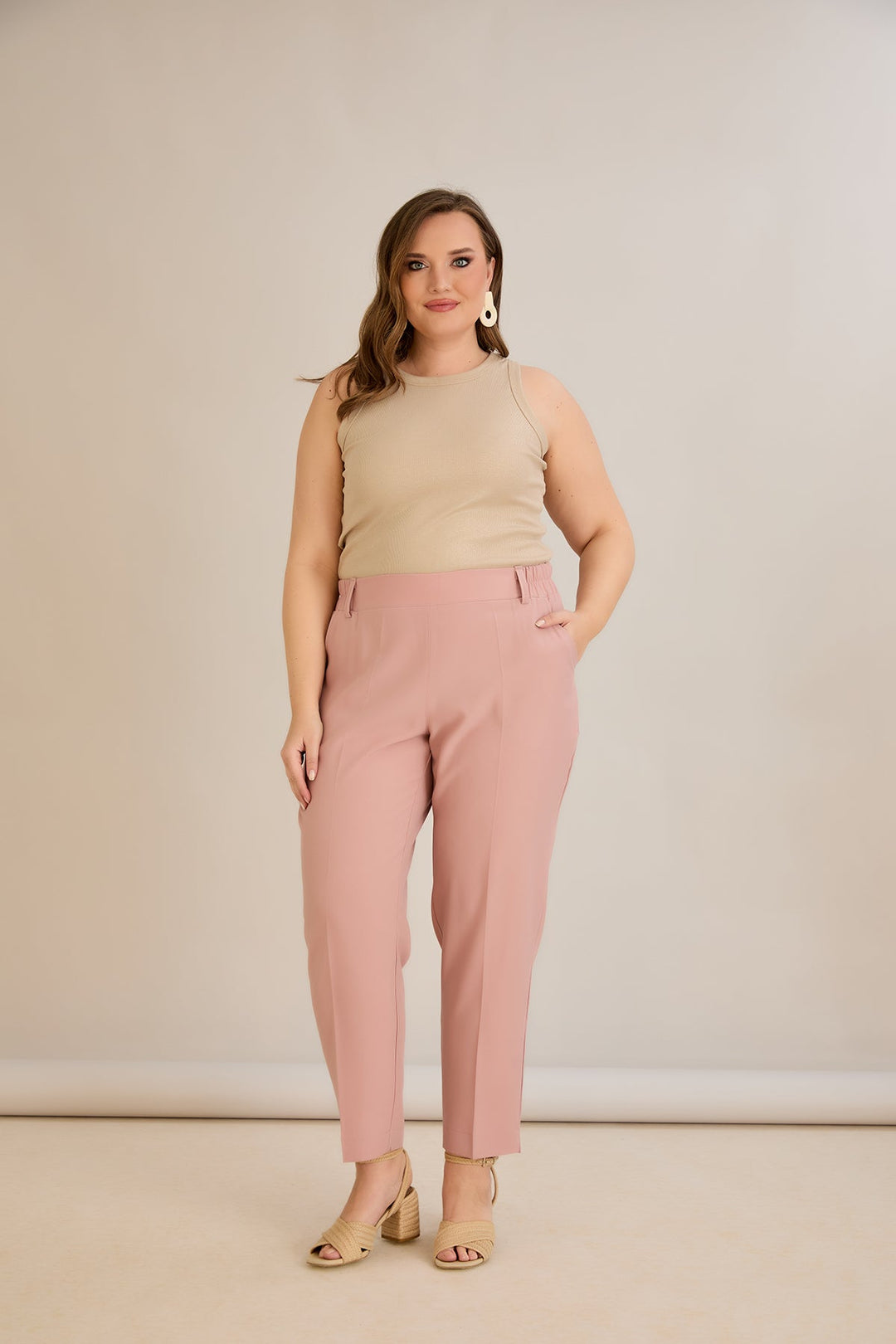 Ljetne elastične hlače - Ružičasta