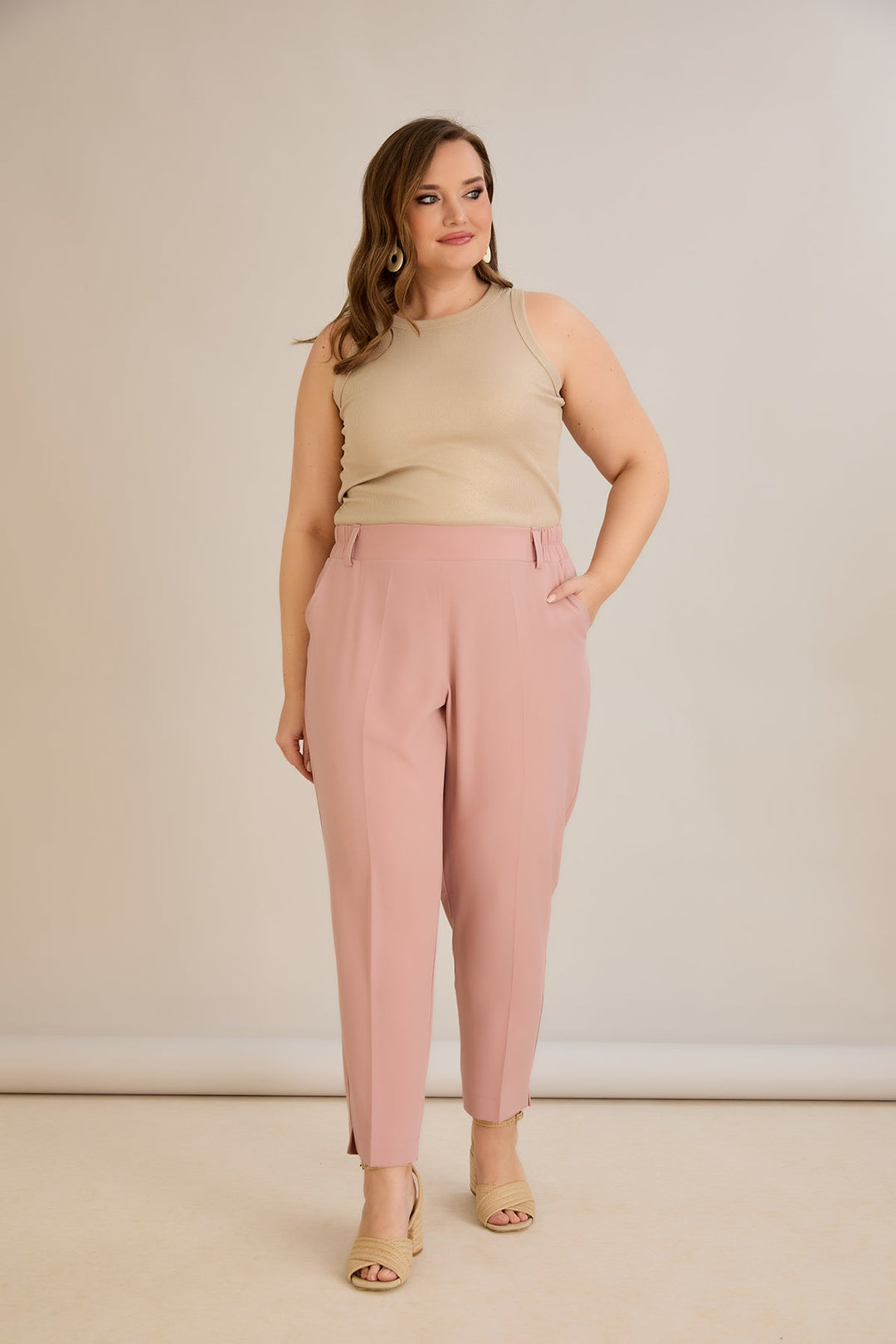 Ljetne elastične hlače - Ružičasta