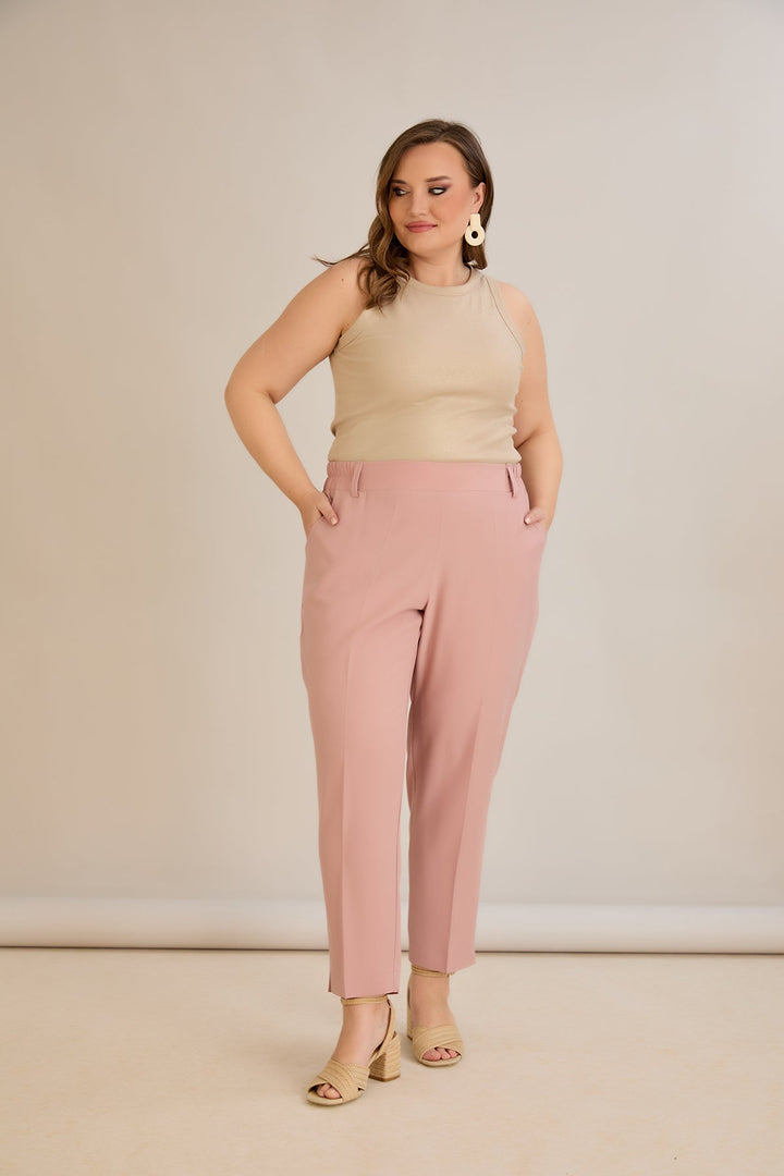 Ljetne elastične hlače - Ružičasta