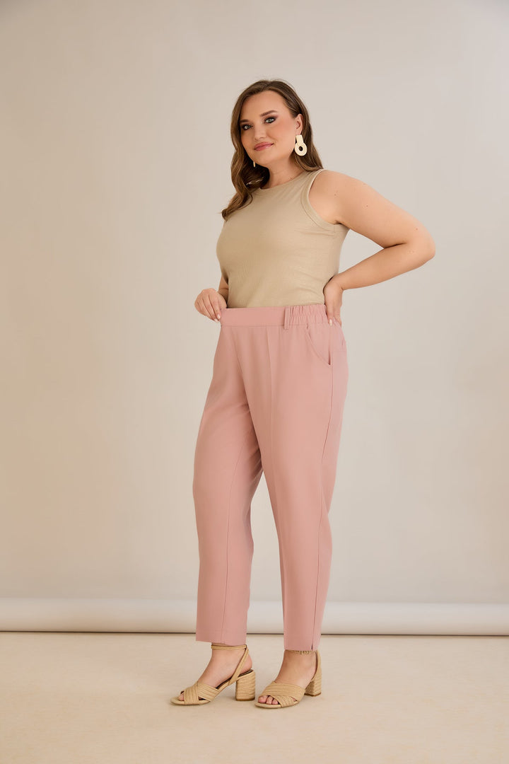 Ljetne elastične hlače - Ružičasta