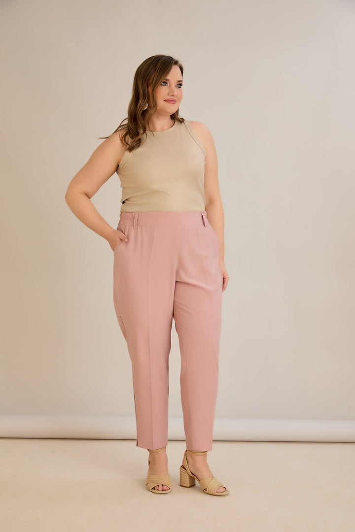 Ljetne elastične hlače - Ružičasta