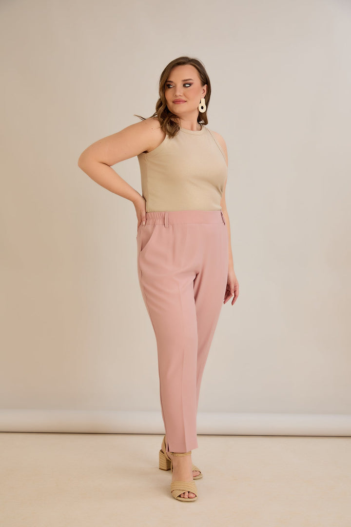 Ljetne elastične hlače - Ružičasta