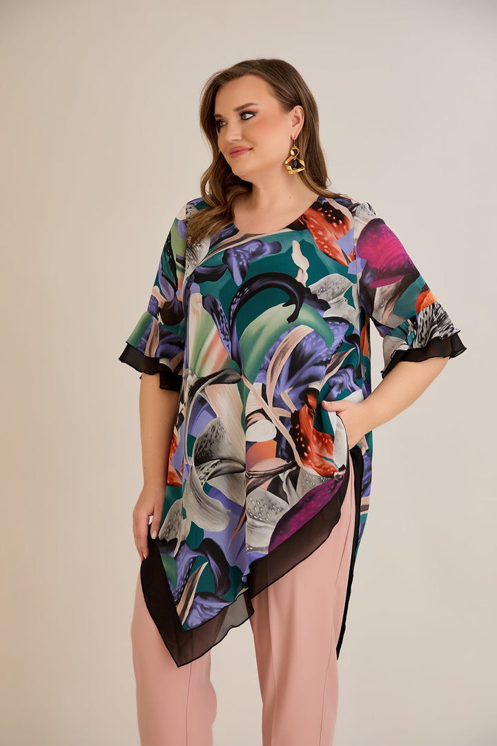 Tunika od šifona s printom