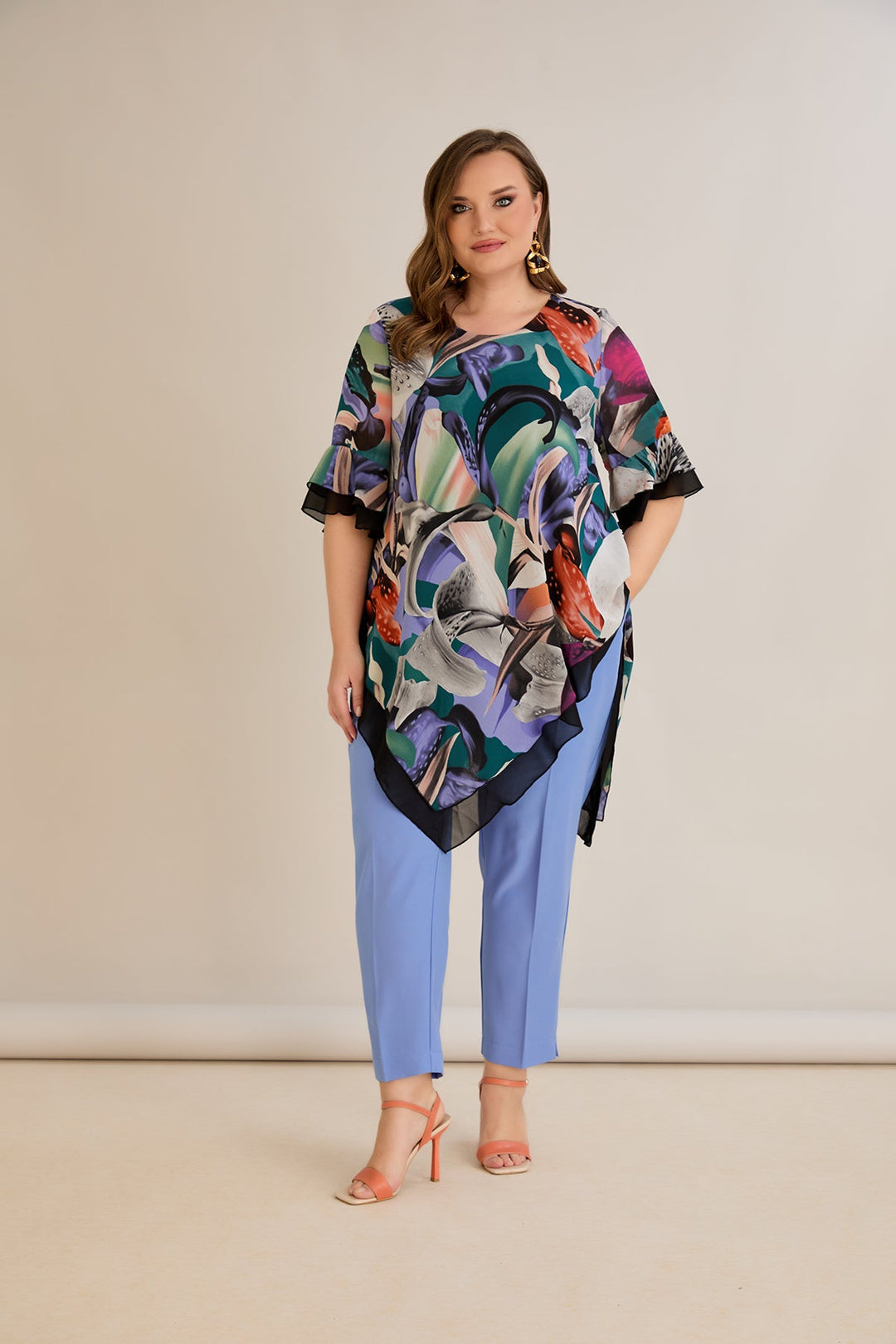 Tunika od šifona s printom