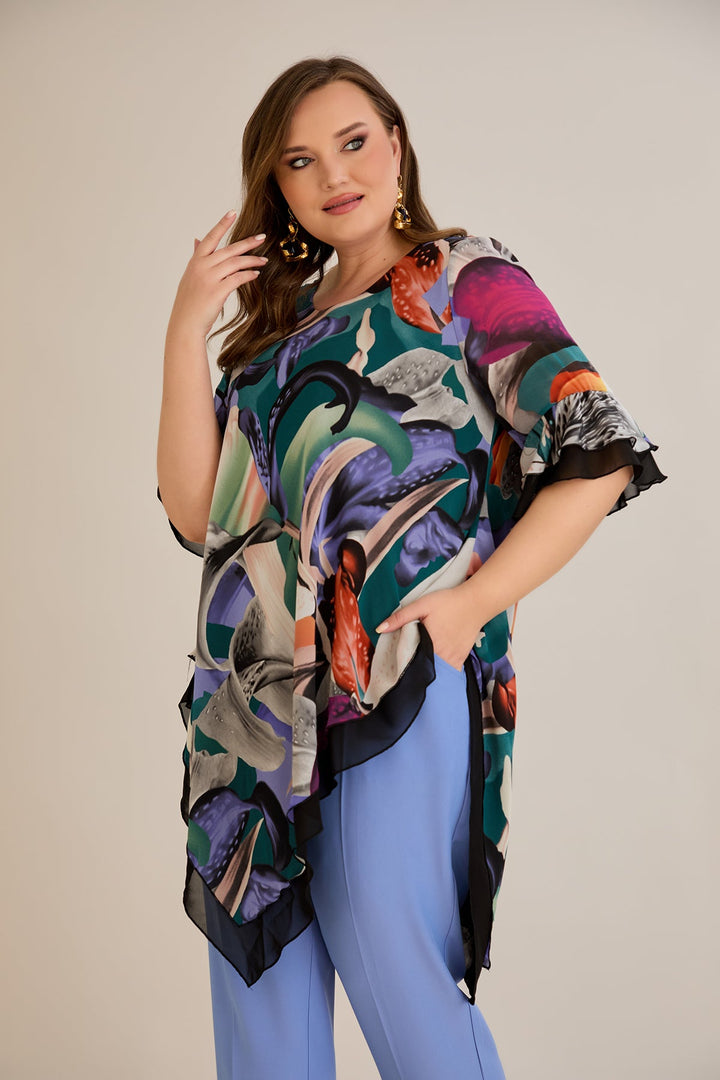 Tunika od šifona s printom