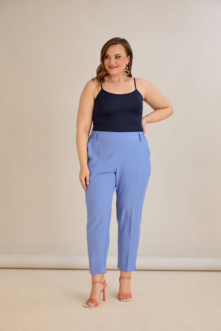 Ljetne elastične hlače - ljubičaste