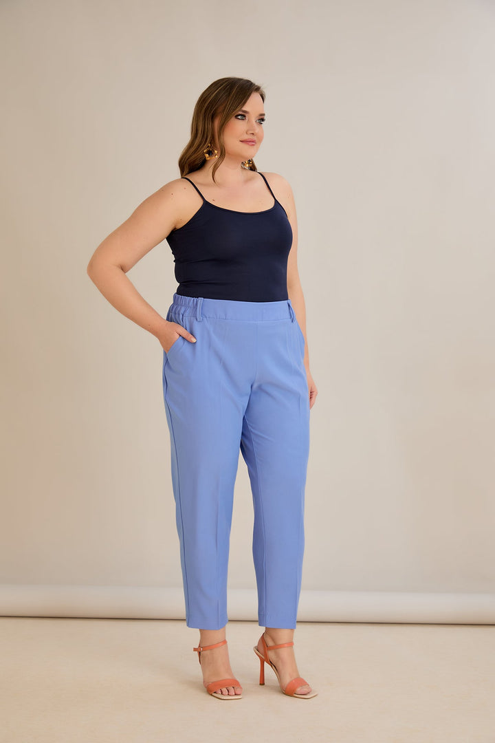 Ljetne elastične hlače - ljubičaste