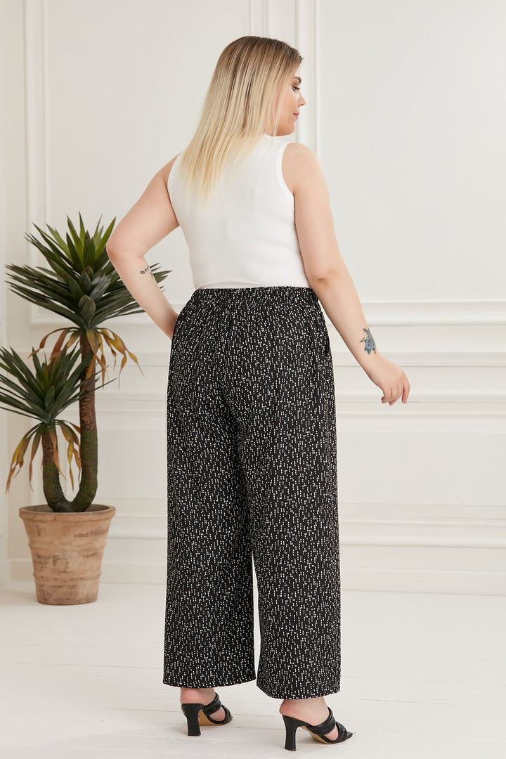 Широк панталон на точки в големи размери - My Store