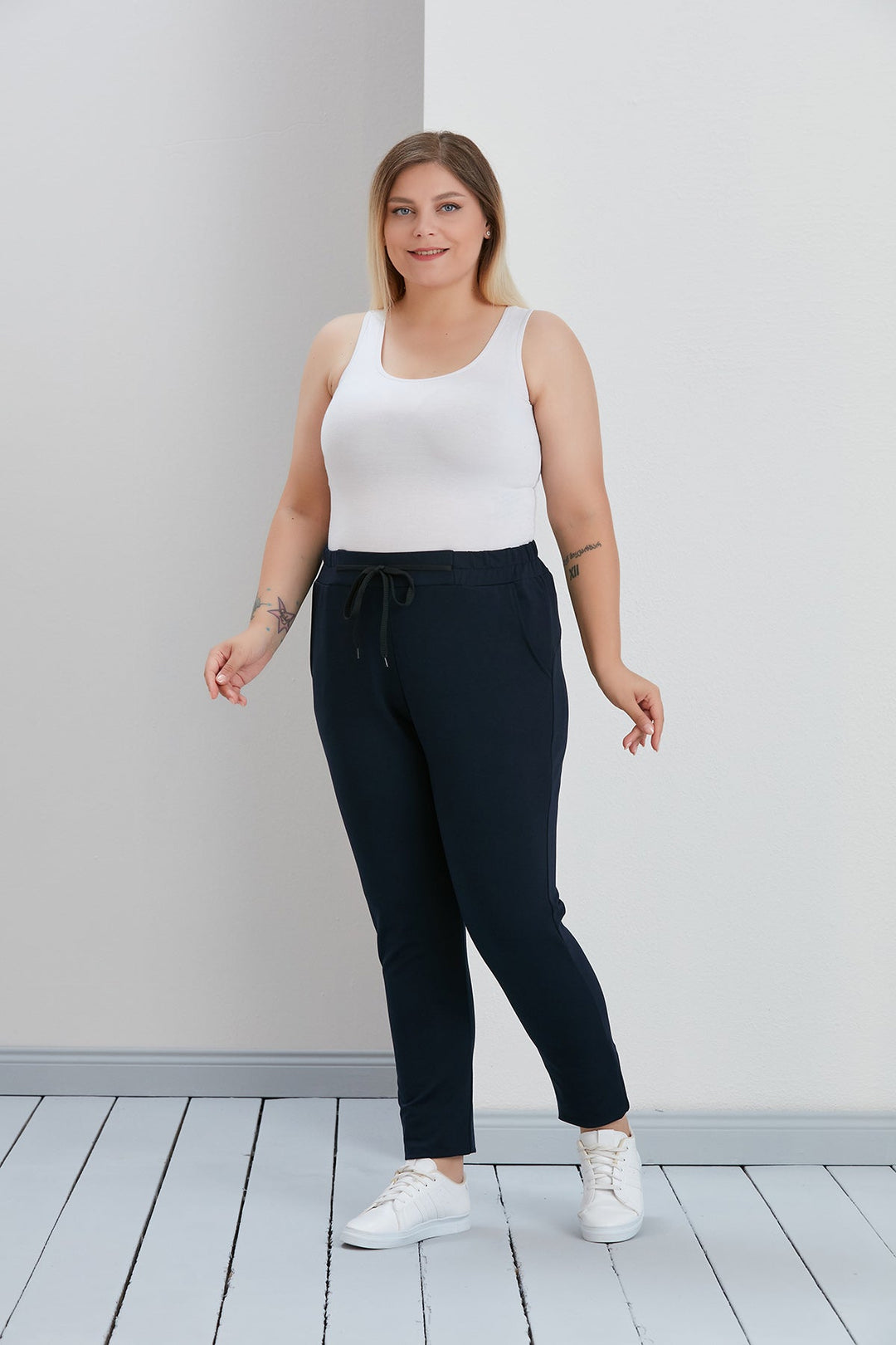 Maxi спортен панталон Дейли класик - тъмносин - My Store