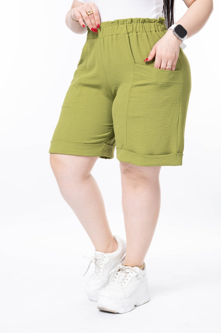 Kratke hlače s manšetom - jabuka