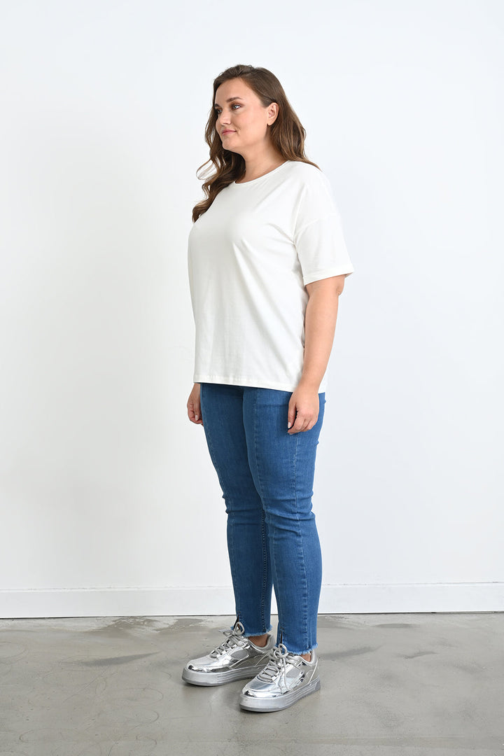 Pamučna majica kratkih rukava - Bijela