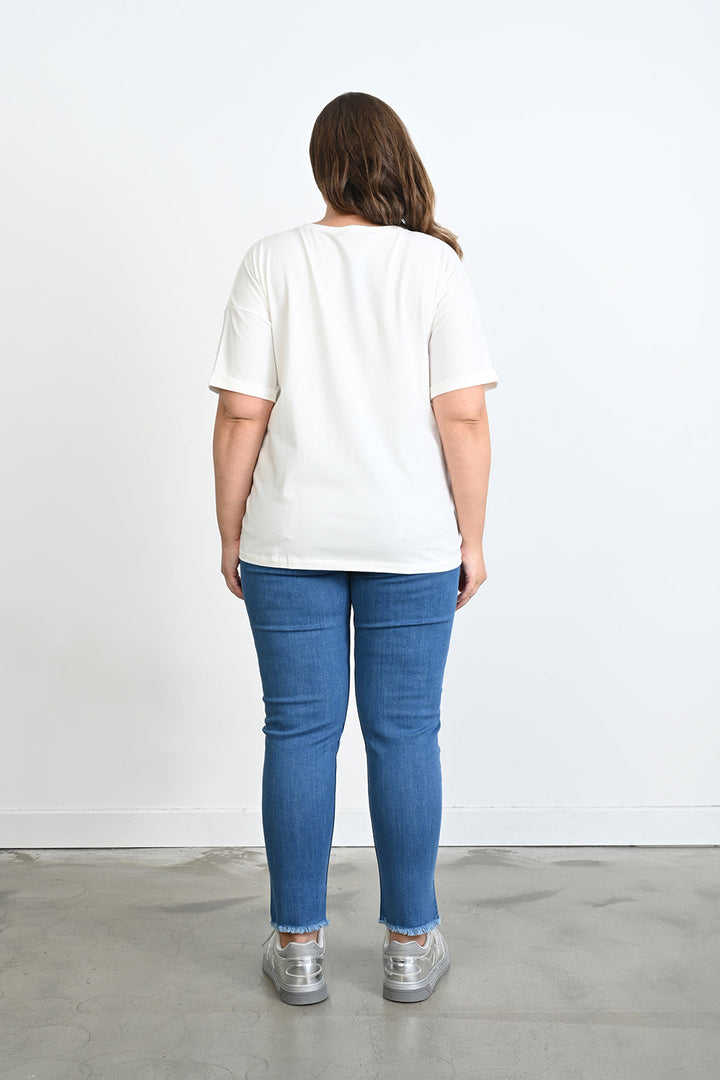 Pamučna majica kratkih rukava - Bijela