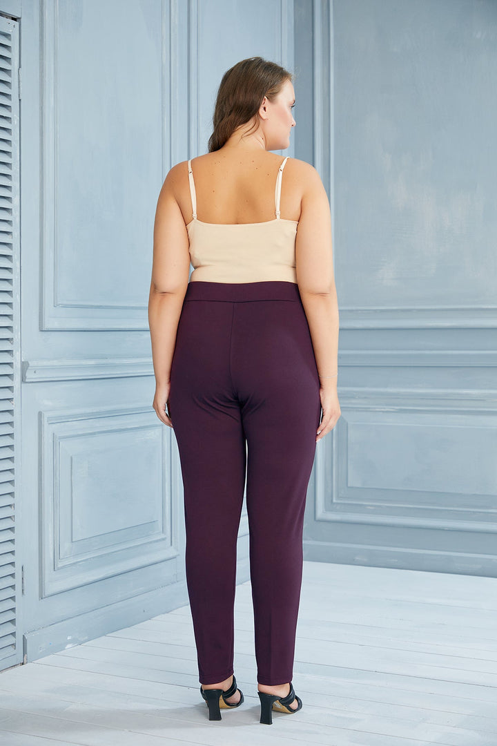 Duge ravne hlače s rubom - Laura Bordo