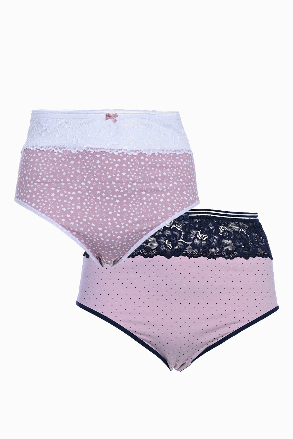 Сет от 2бр. памучни бикини с дантела - My Store