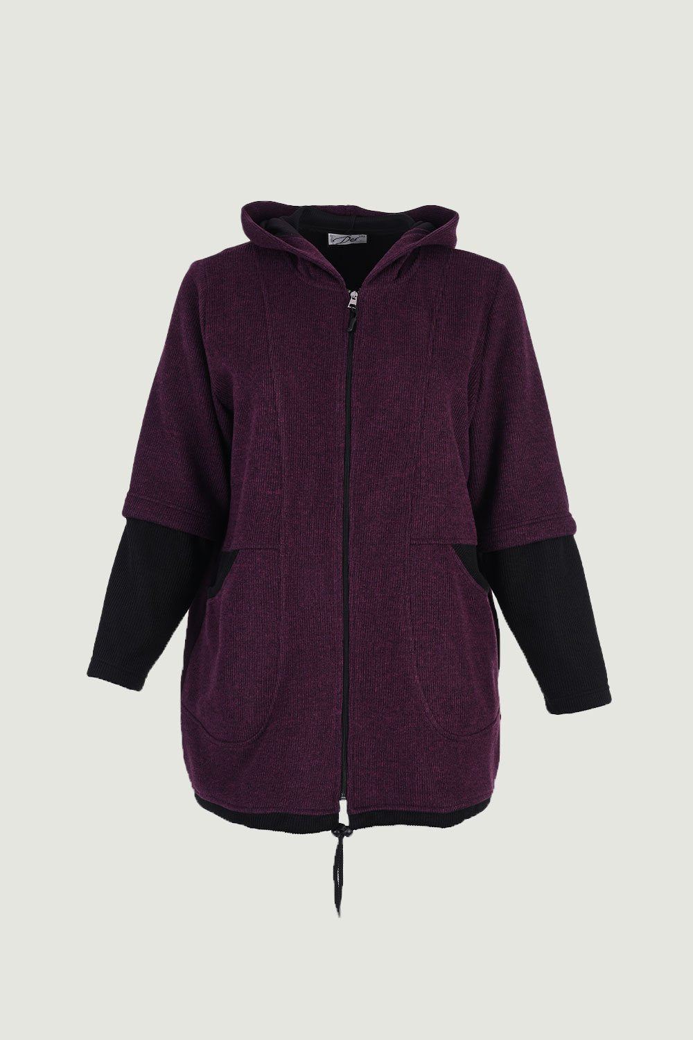 Жилетка с цип и връзки големи размери