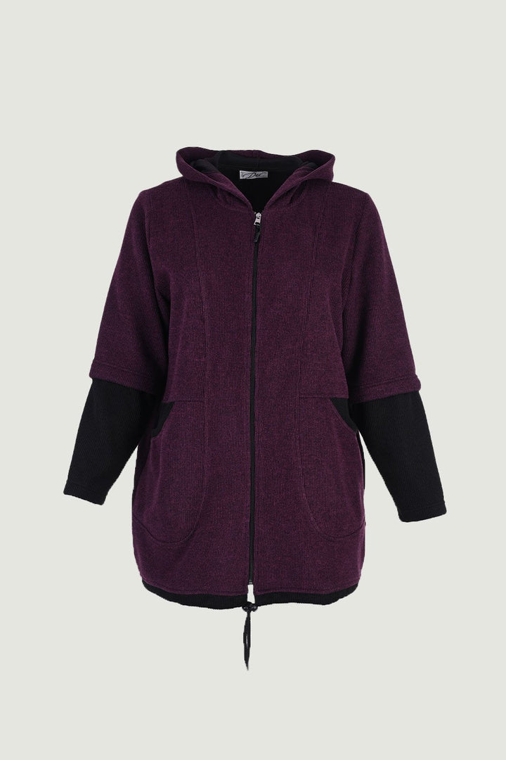 Жилетка с цип и връзки големи размери