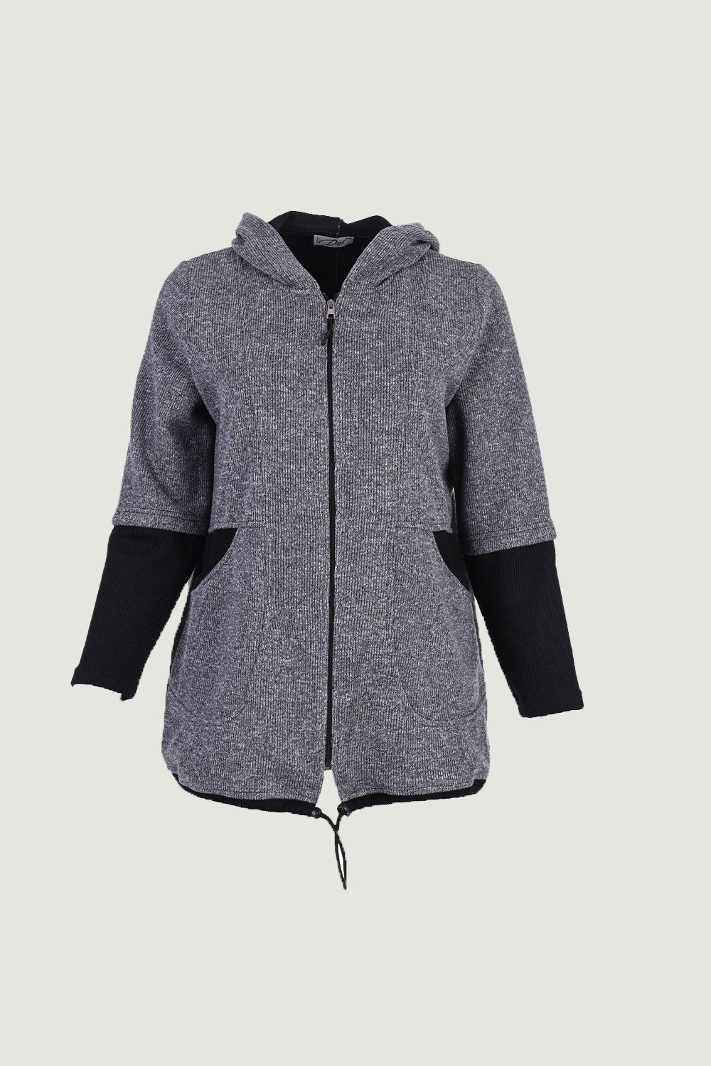 Жилетка с цип и връзки  големи размери