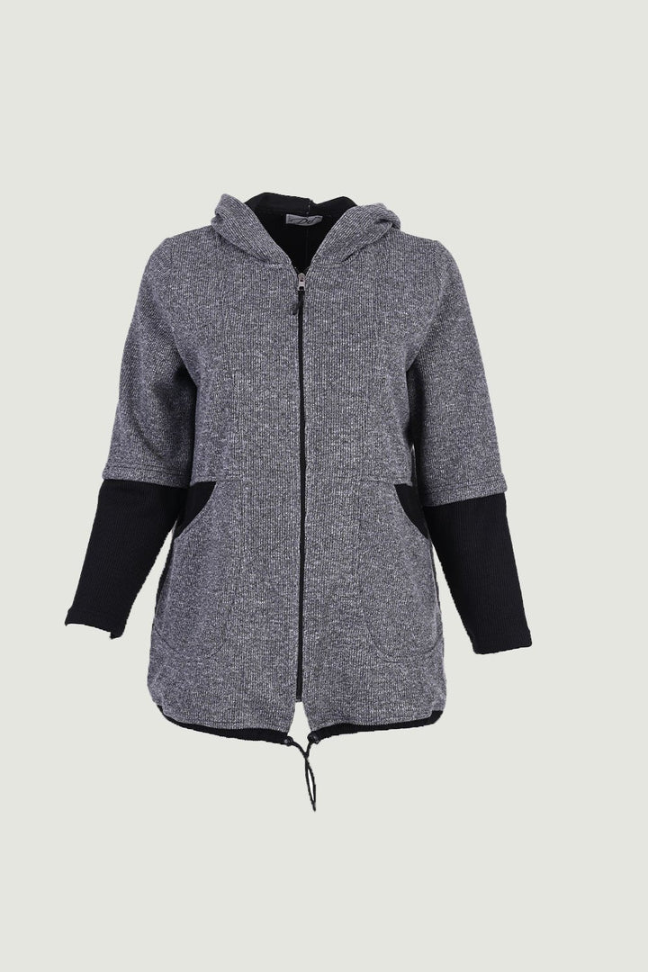 Жилетка с цип и връзки  големи размери