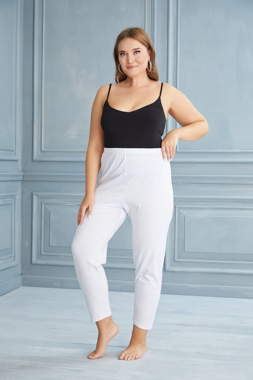 Памучен клин до 180см. ханш - бял - My Store