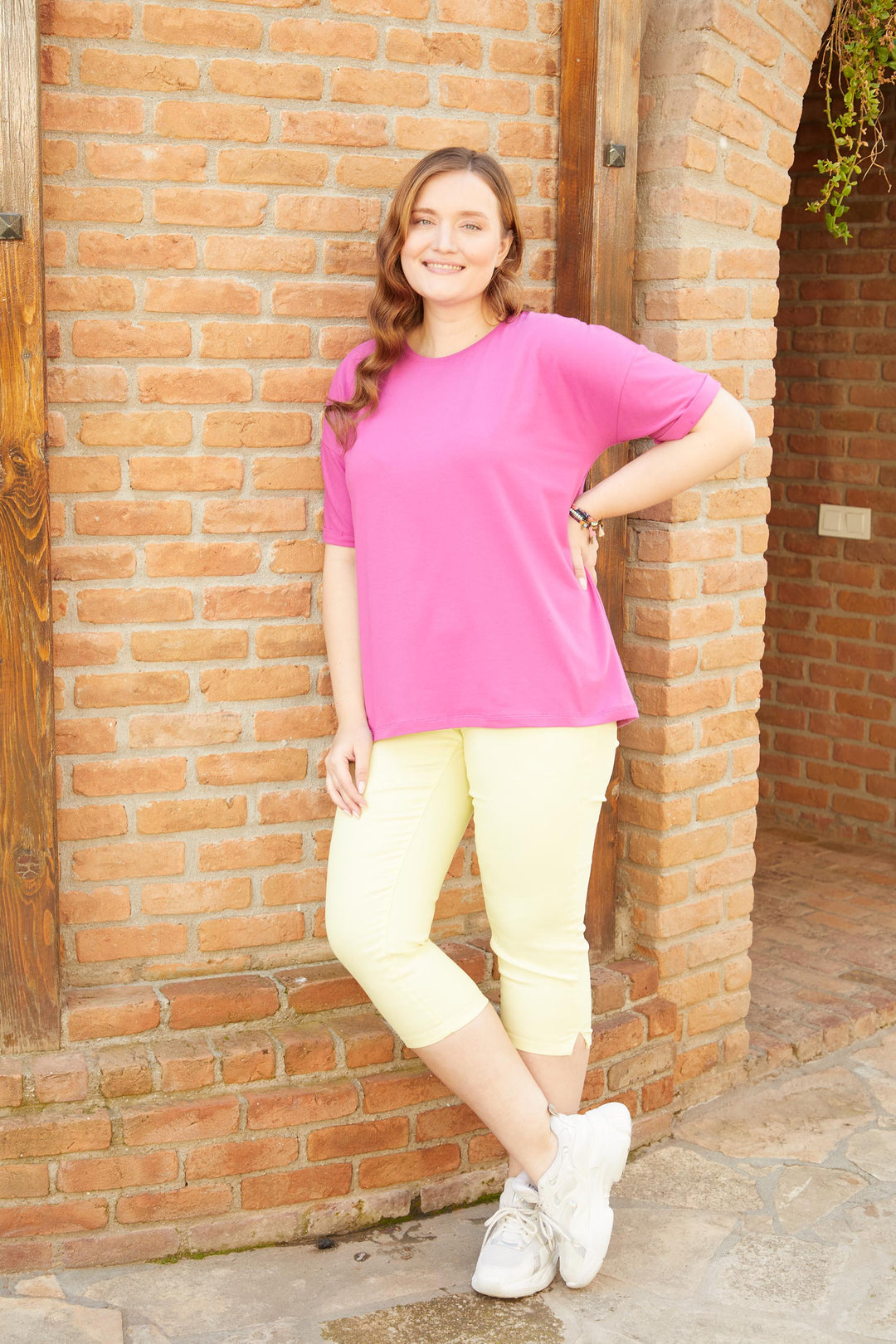 Макси 7/8 панталон Ребека - жълт - My Store