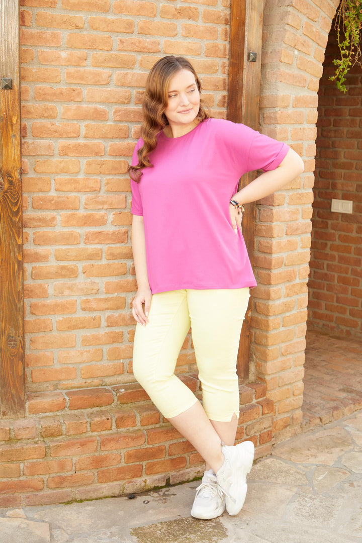 Макси 7/8 панталон Ребека - жълт - My Store