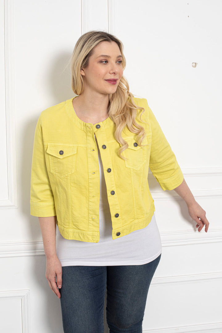 Kratka traper jakna - milično žuta - My Store