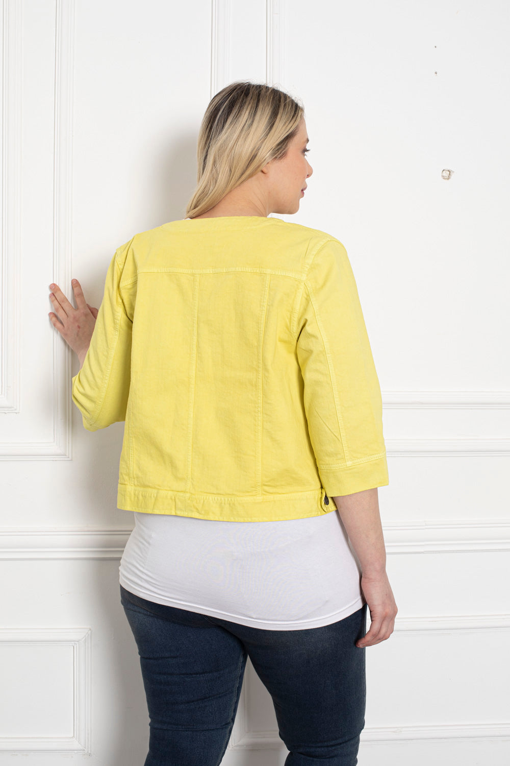 Kratka traper jakna - milično žuta - My Store