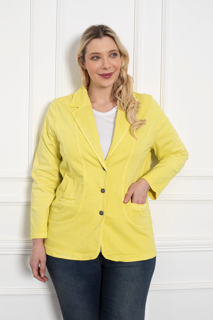 Trapper maxi jakna s preklopom - mliječno žuta - My Store