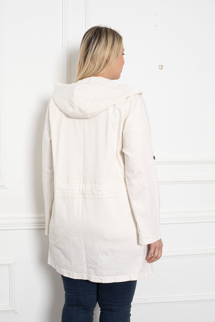 Safari traper baloner s kapuljačom - bijeli - My Store