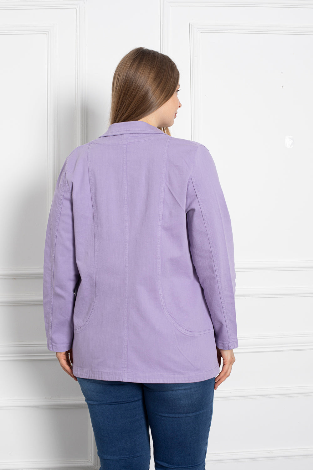 Trapper maxi jakna s preklopom - ljubičasta - My Store