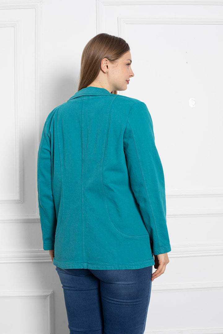 Trapper maxi jakna s preklopom - tirkizna - My Store