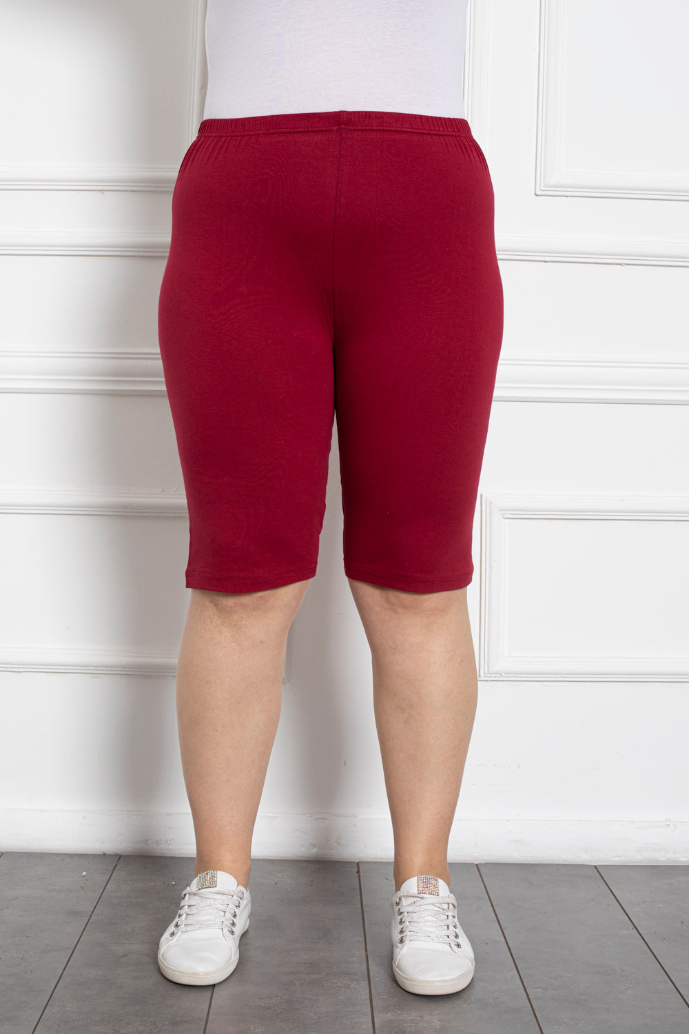 Kratke pamučne tajice do 160 cm. hip - crvena - Moja trgovina