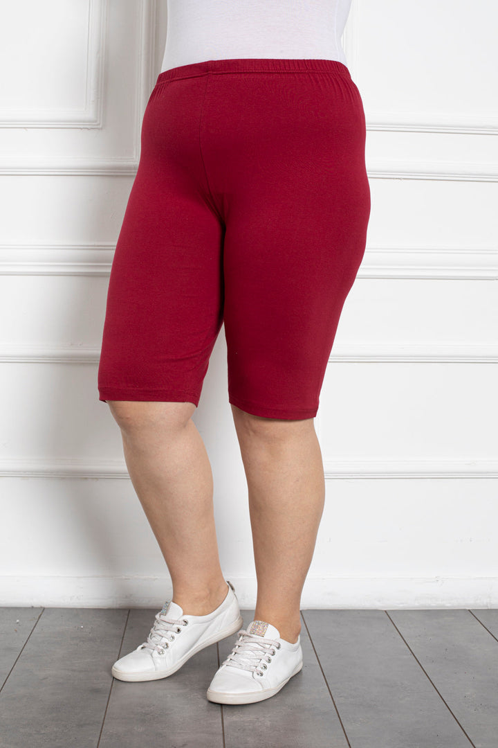 Kratke pamučne tajice do 160 cm. hip - crvena - Moja trgovina