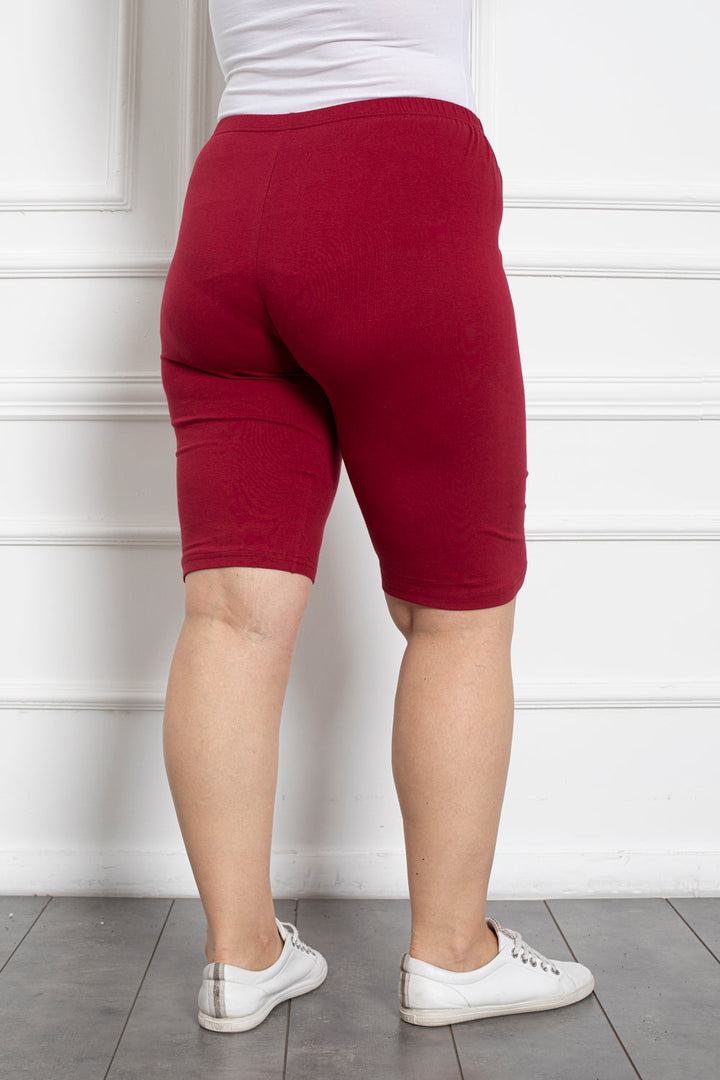 Kratke pamučne tajice do 160 cm. hip - crvena - Moja trgovina