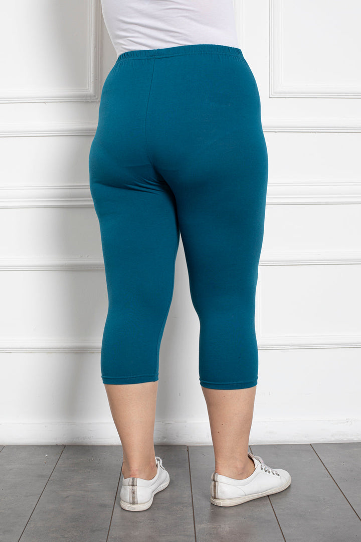 7/8 pamučne tajice do 160cm. hip - tirkizna - Moja trgovina