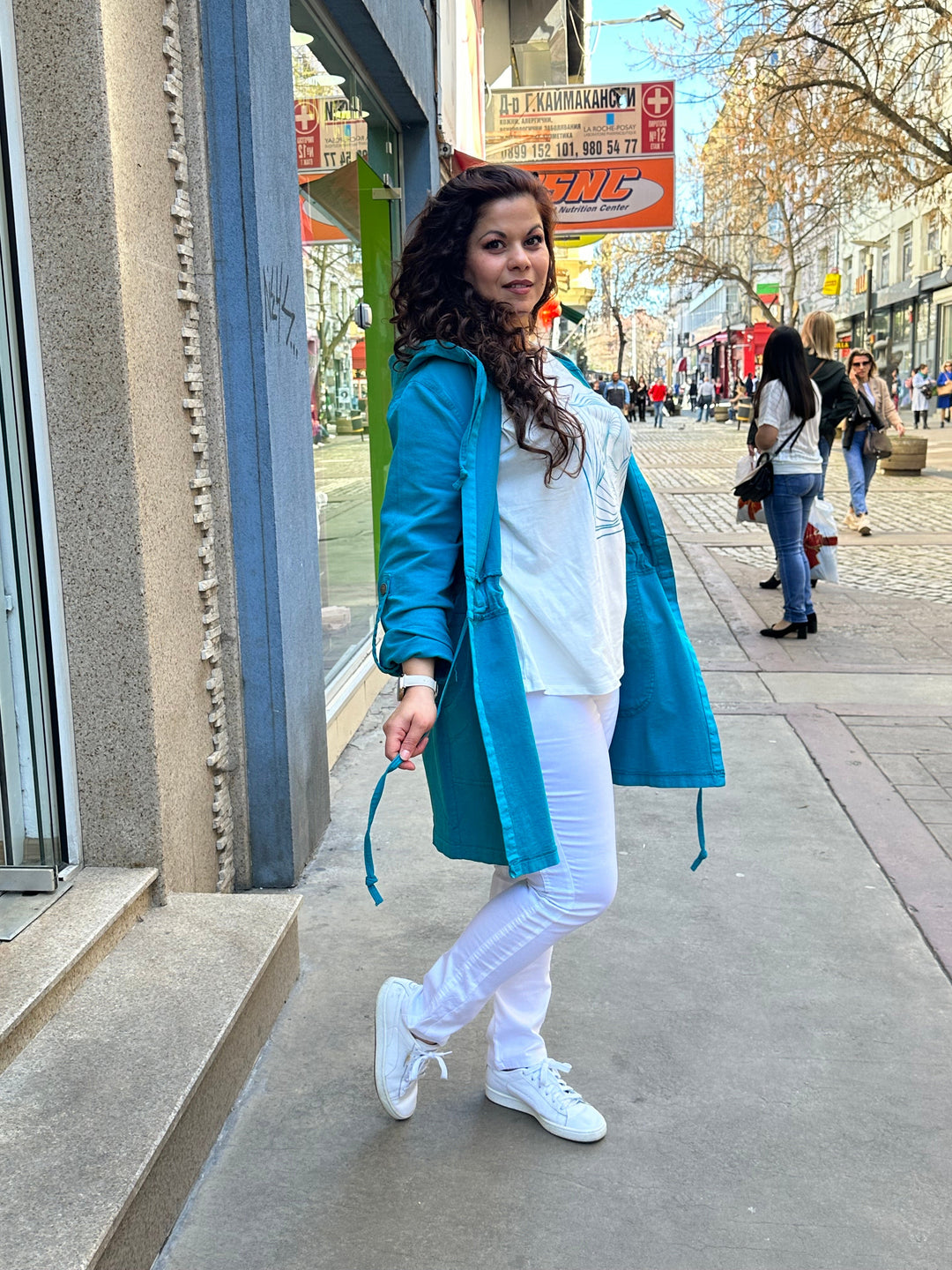 Safari traper baloner s kapuljačom - tirkizna - My Store