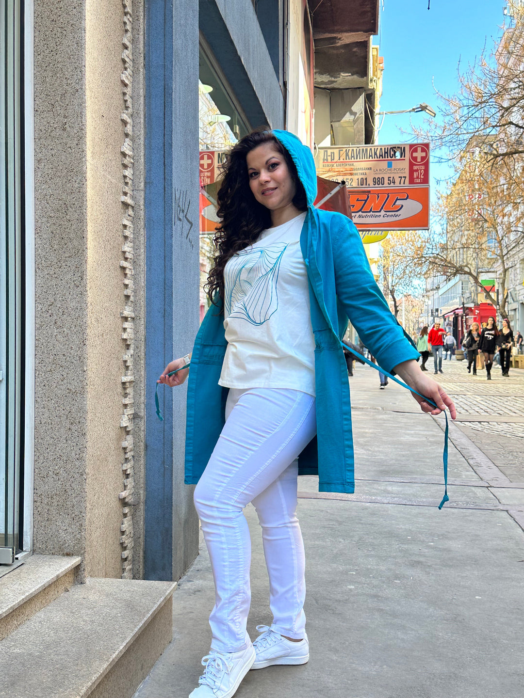 Safari traper baloner s kapuljačom - tirkizna - My Store