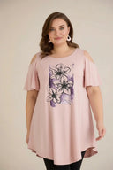 Ljetna pamučna tunika s printom ljiljana