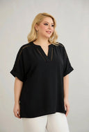 Efirska i lagana boho tunika u crnoj boji