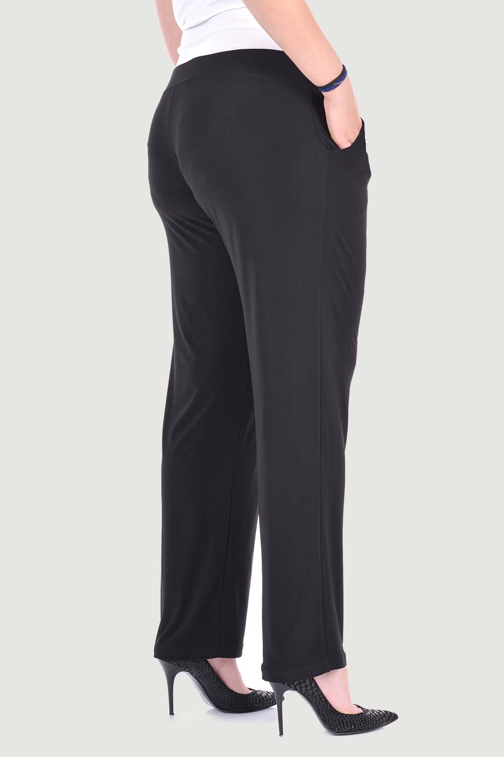 Широк панталон с джобове Шели - черен - My Store