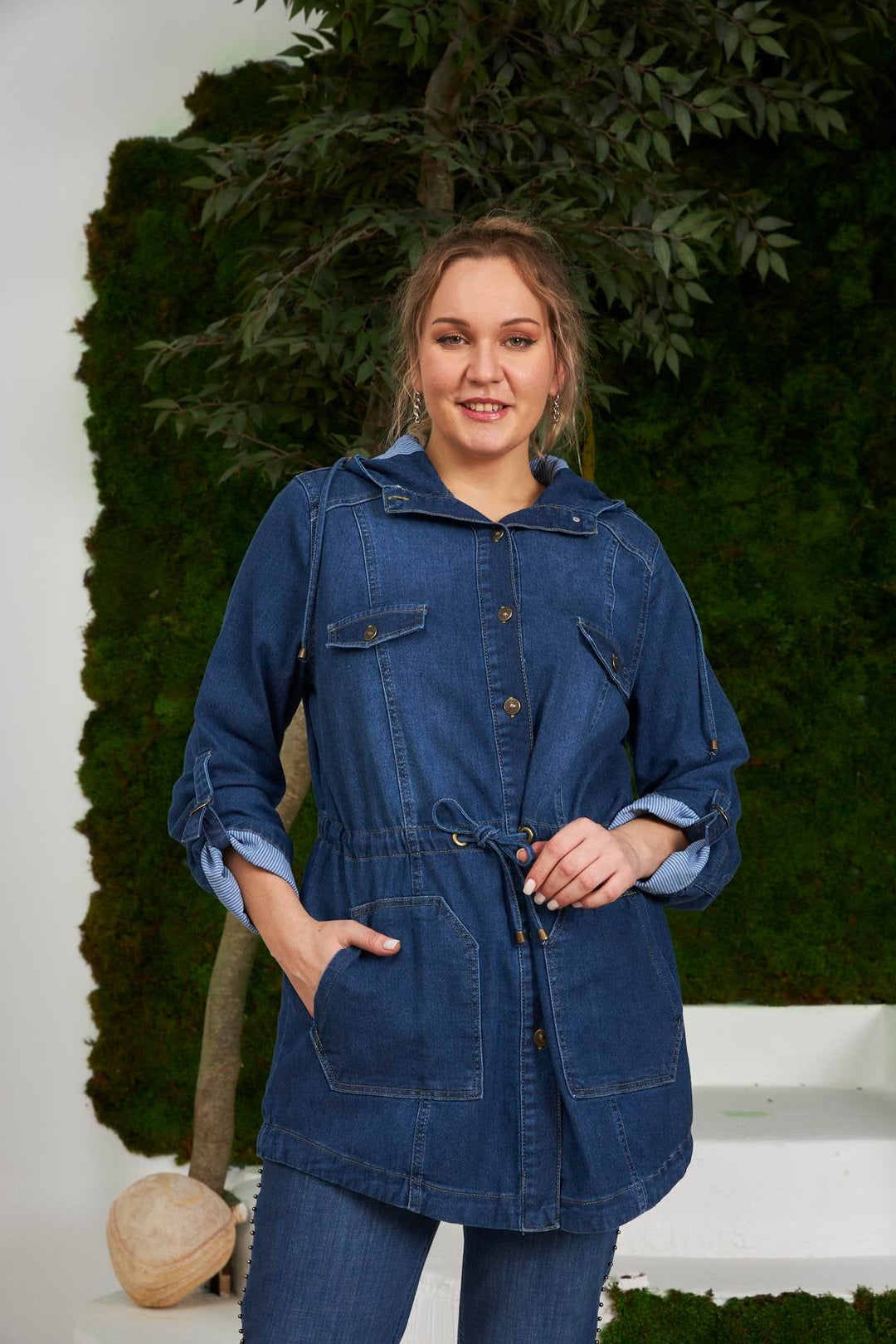 Елегантен дънков тренчкот Жасмин - My Store