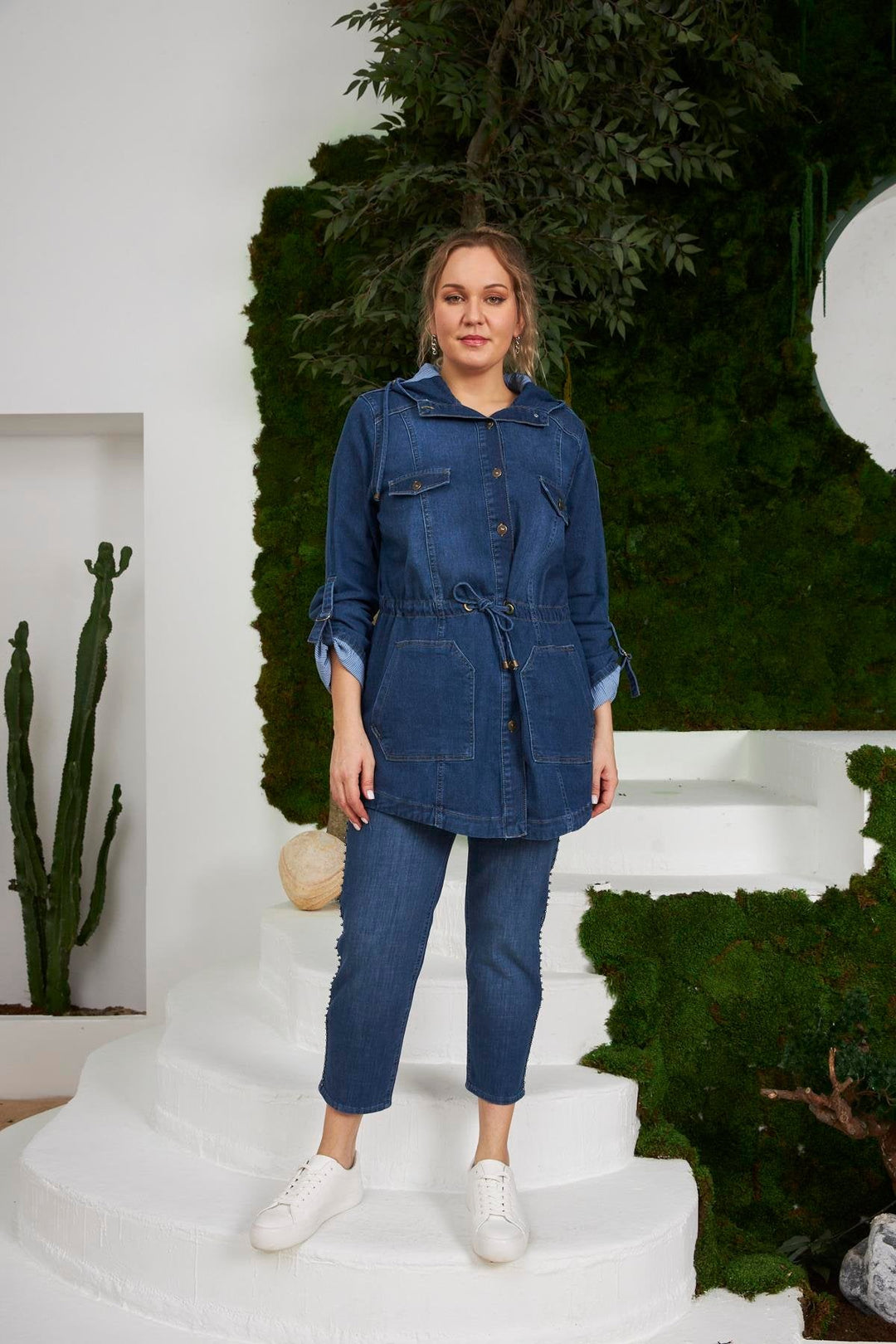 Елегантен дънков тренчкот Жасмин - My Store