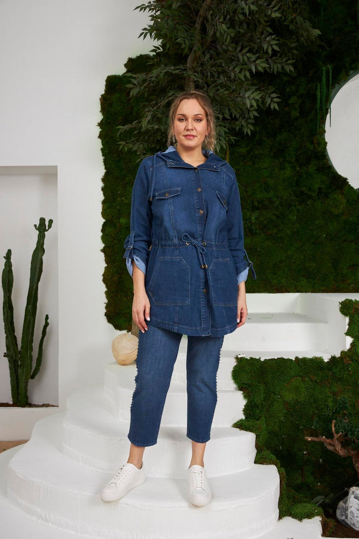 Елегантен дънков тренчкот Жасмин - My Store